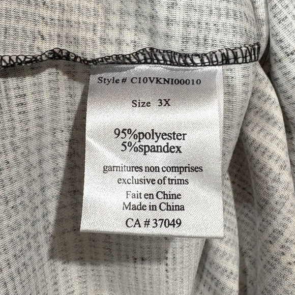 NWOT, Claire France, Plus Size Plaid Tunic, 3X, Black, White, Yellow - Picture 8 of 8